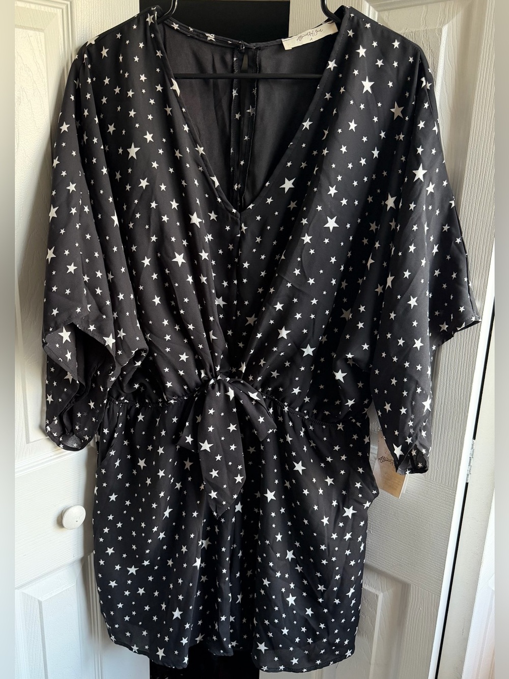 A Beautiful Soul NWT Plus Size Black Starry Romper